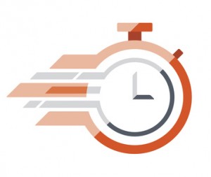 Fast time concept, rush hour logo, training session icon