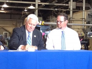 Andy Miller of PPCP with Governor Tom Corbett