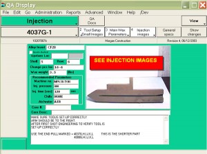 injection sample screen of our quality assurance system